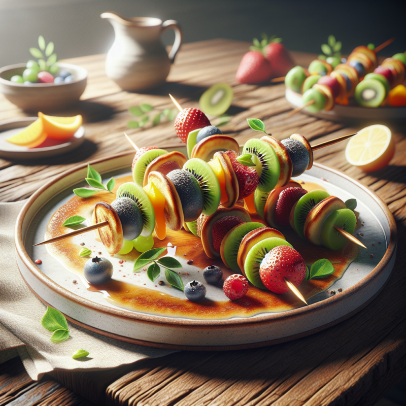 Keto Pannenkoek Spiesjes met Vers Fruit