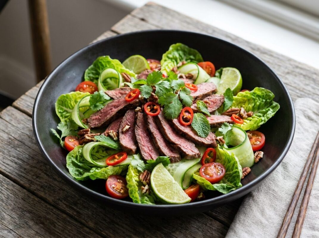 Keto Thaise Biefstuksalade met Limoen en Chili