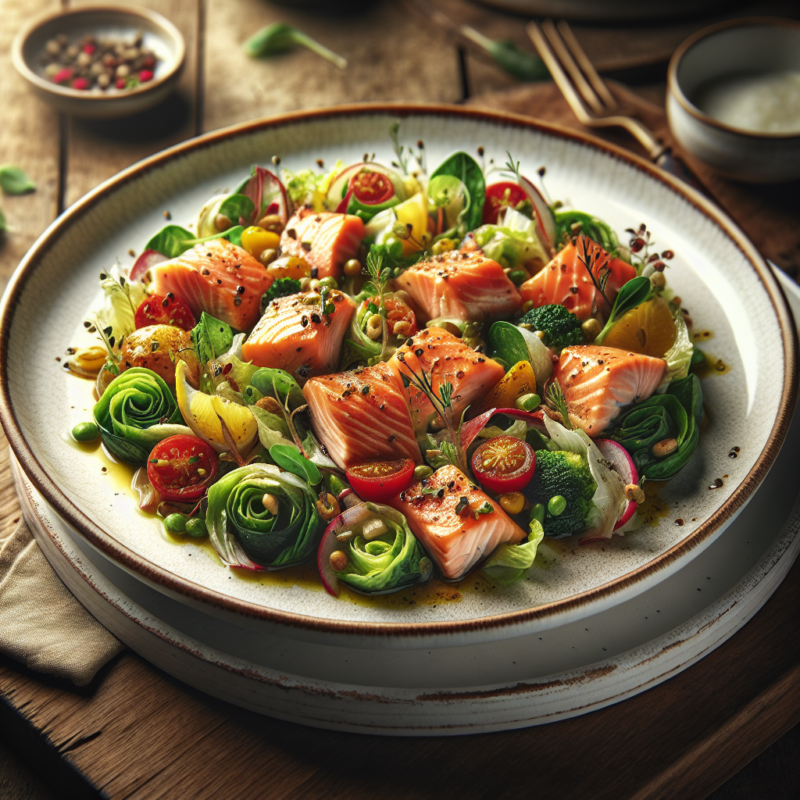 Geroosterde Zalm Salade voor de Keto Maaltijd
