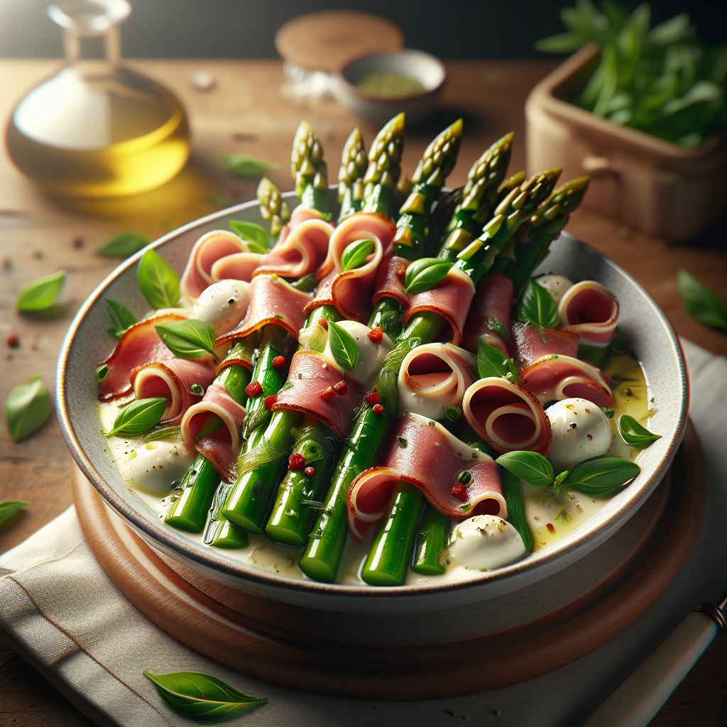 Keto Asperges met Ham en Mozzarella