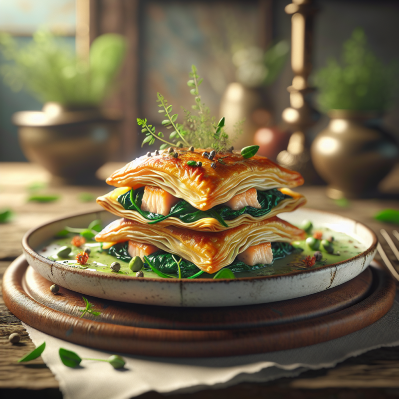 Keto Bladerdeeg Pakketjes met Vis en Spinazie