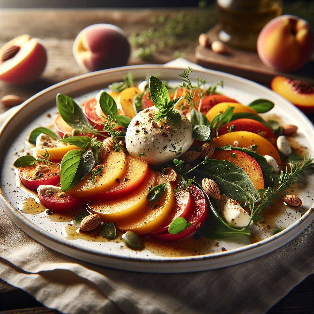 Keto Caprese Salade met Perzik