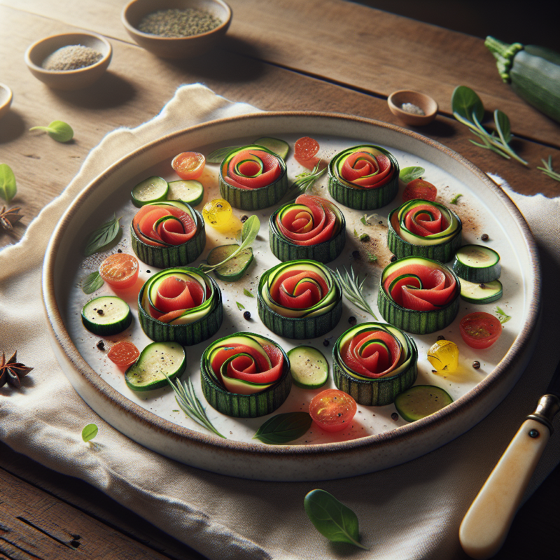 Keto Carpaccio Bonbons met Courgette