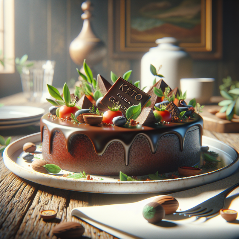 Keto Chocolade Ganache Taart Recept