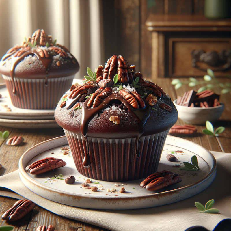 Keto Chocolade Pecan Muffins