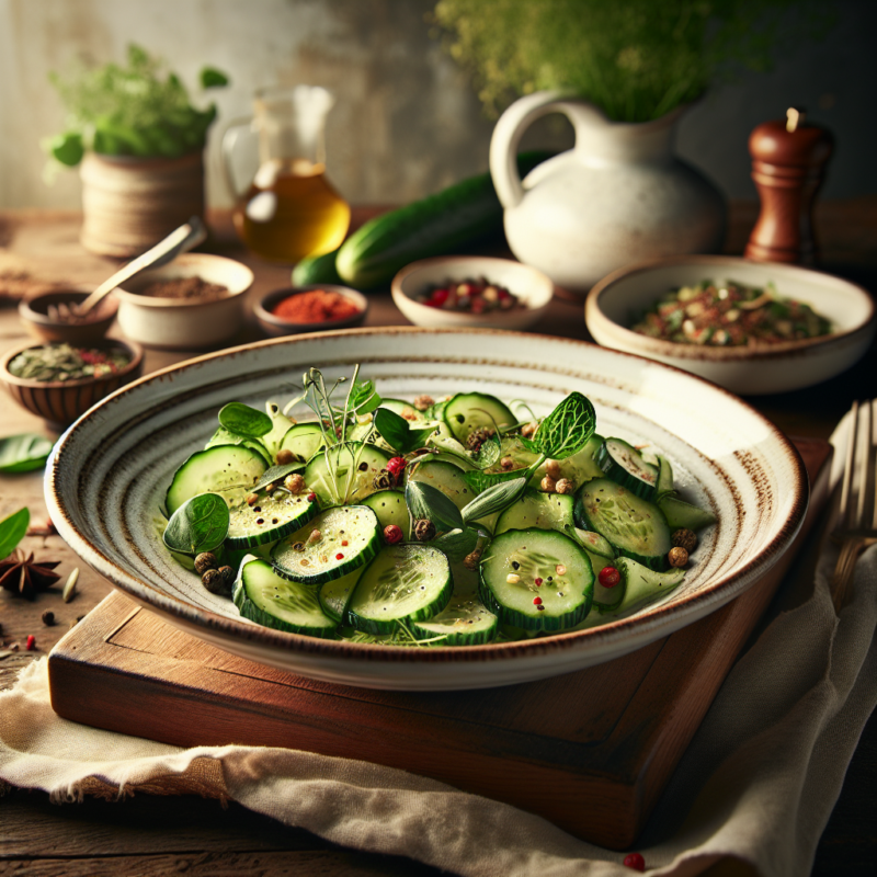 Keto Panzanella Salade met Komkommer