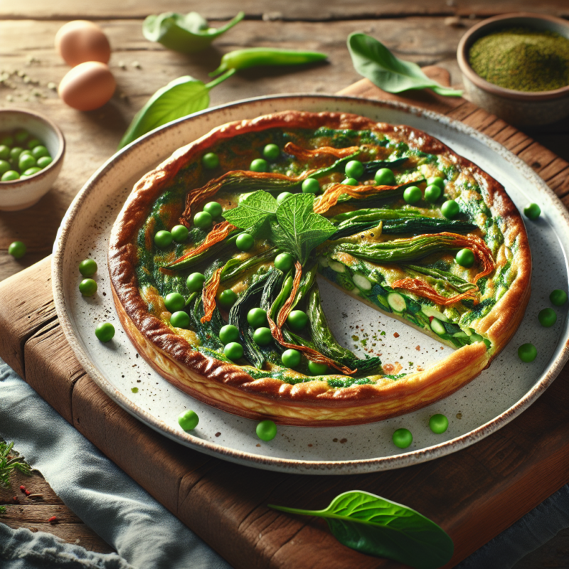 Keto Plaattaart met Groene Groenten