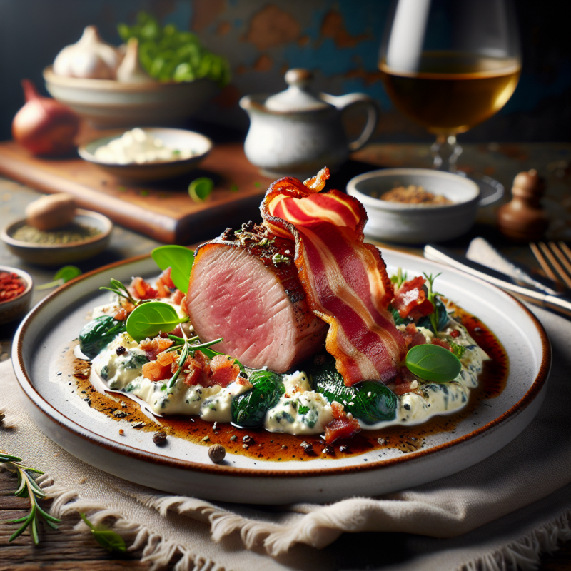Keto Varkenshaas met Spek en Romige Ricotta