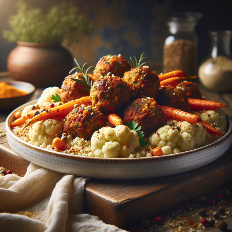 Keto Wortelballetjes met Cauliflower Couscous