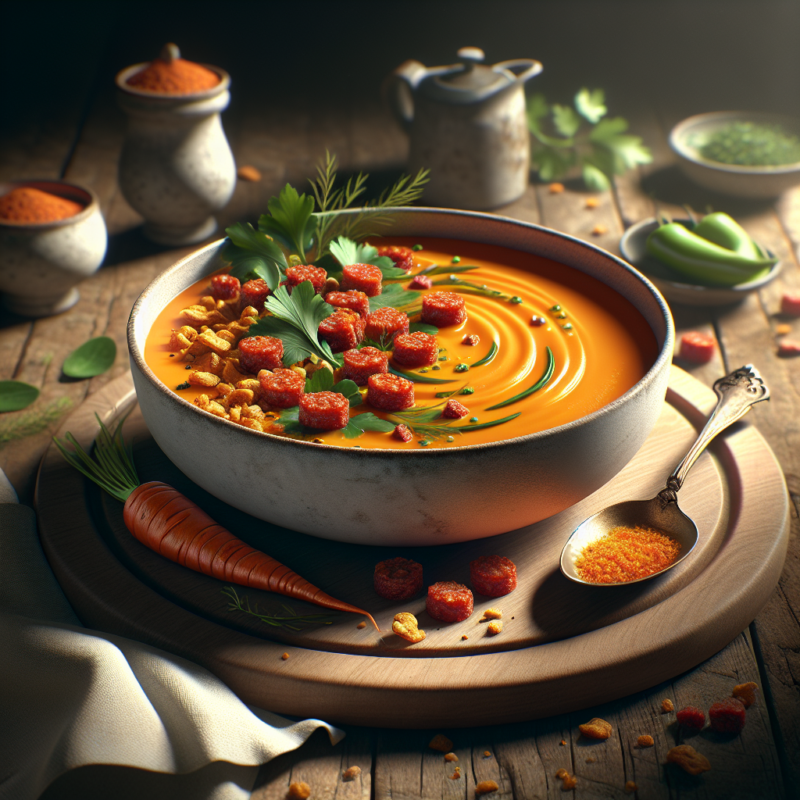 Keto Wortelsoep met Chorizo Crunch