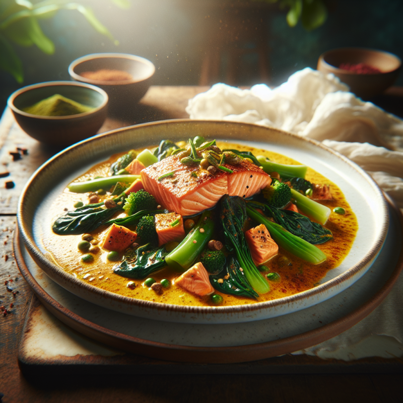 Keto Zalm Curry met Paksoi