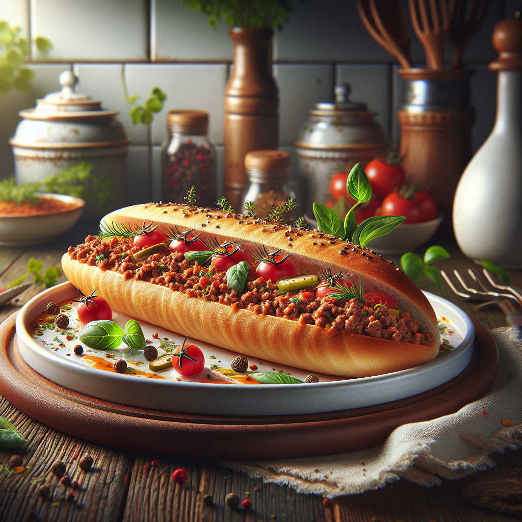 Keto gevuld stokbrood met gehakt