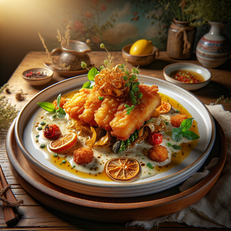Krokante Vis met Heerlijke Witte Wijnsaus