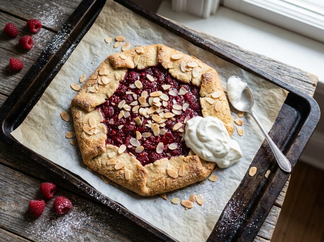 Keto Frambozengalette met Amandelmeeldeeg