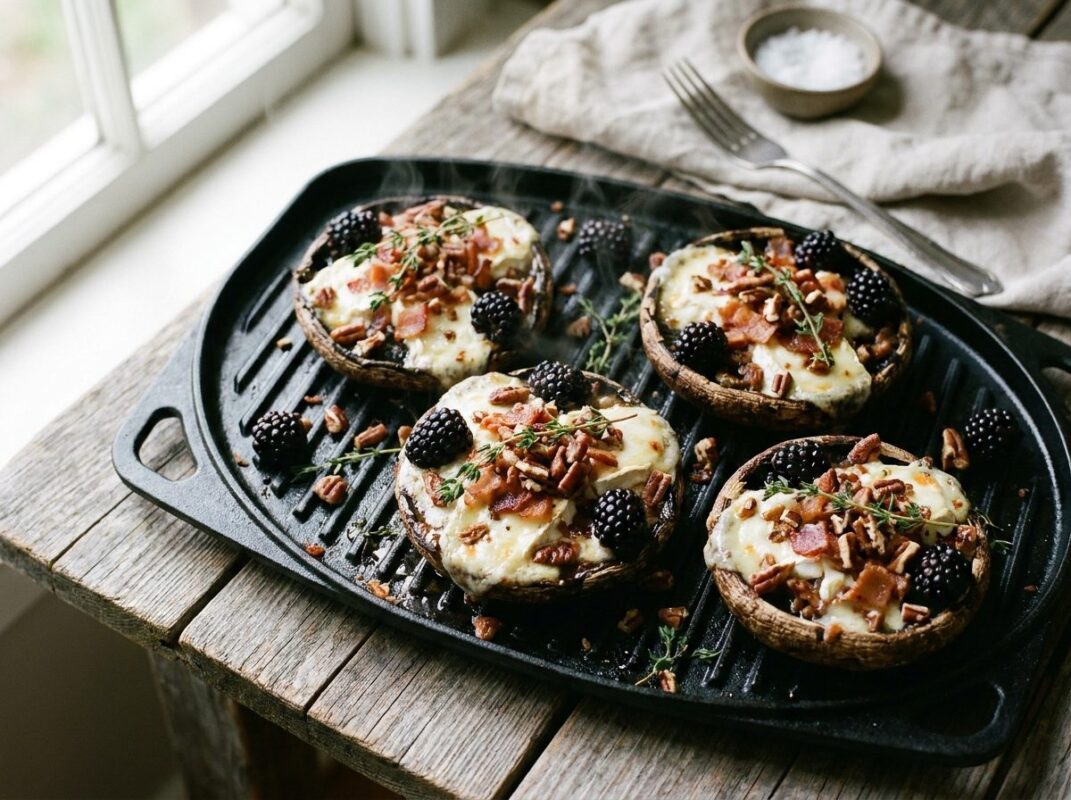 Keto BBQ Portobello's Gevuld met Geitenkaas