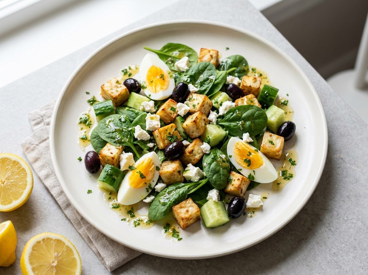 Keto Salade met Citroen-Knolselderijblokjes