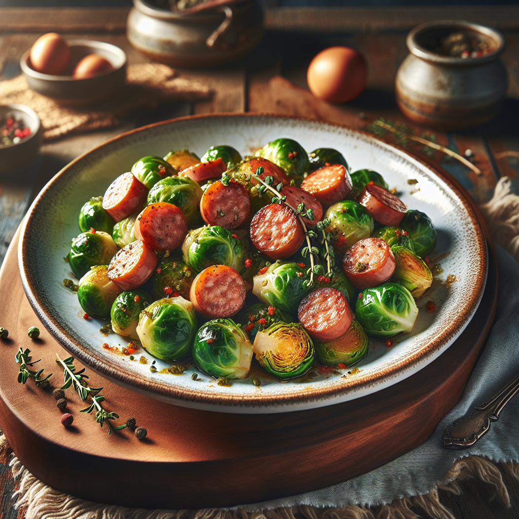 Bakplaat Spruitjes met Worst: Keto Genot!