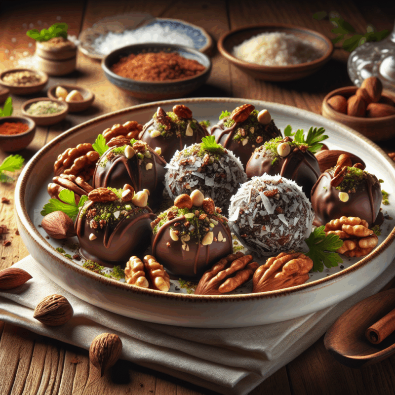 Keto Chocoladetruffels met Noten en Kokos