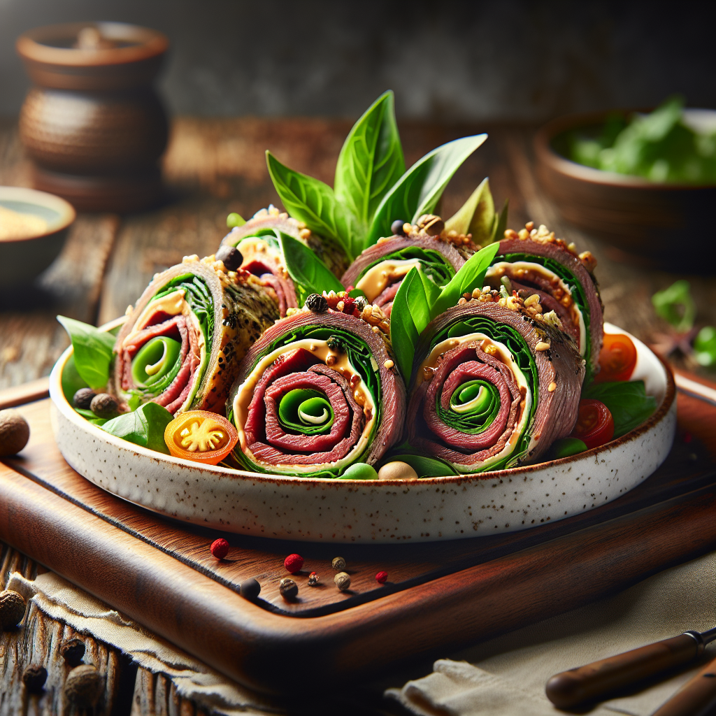 Keto Rosbiefrolletjes Salade