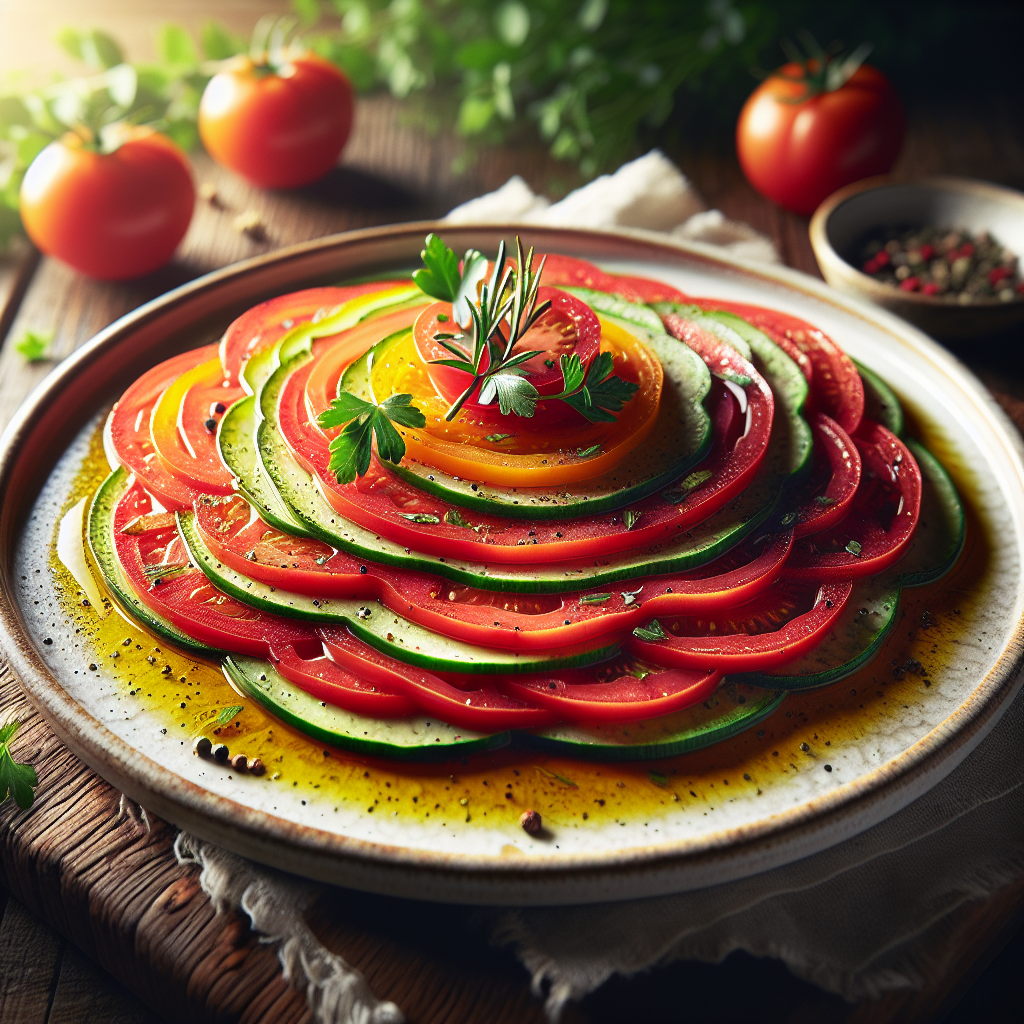 Keto Tomatencarpaccio: Frisse Lagen van Smaak
