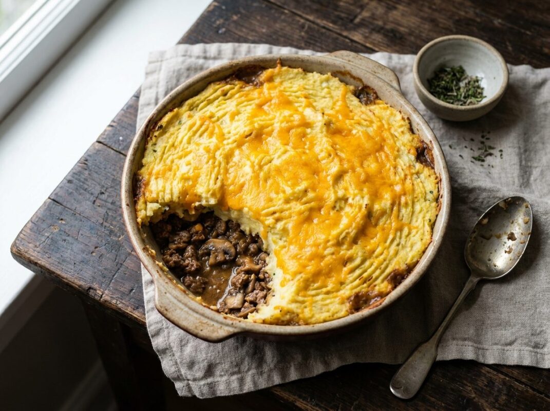 Keto Gehakttaart met Bloemkoolpuree