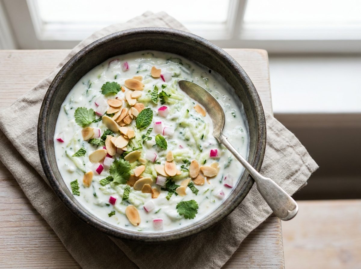 Keto Raita met Komkommer en Radijs
