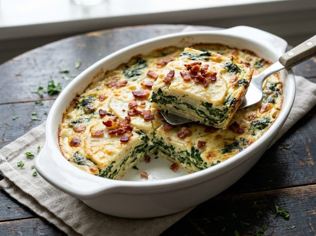 Keto Spinazie Ovenschotel met Knolselderij