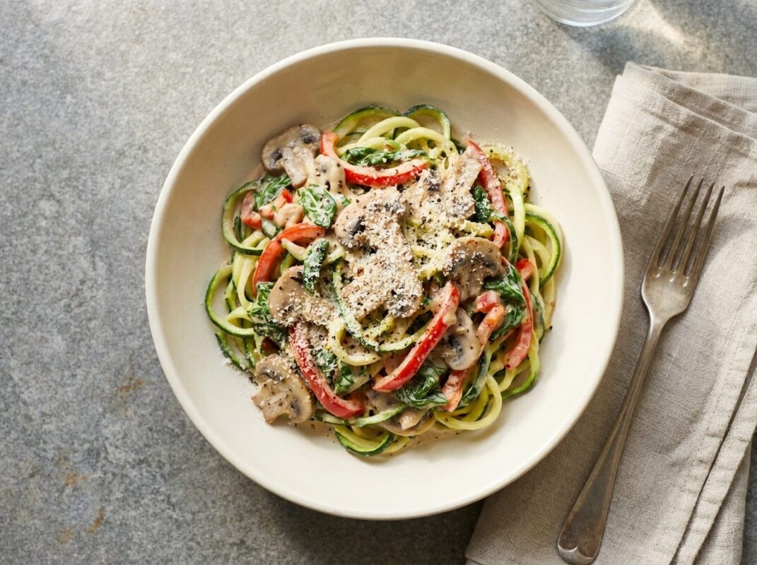 Keto Courgetti met Romige Groentesaus