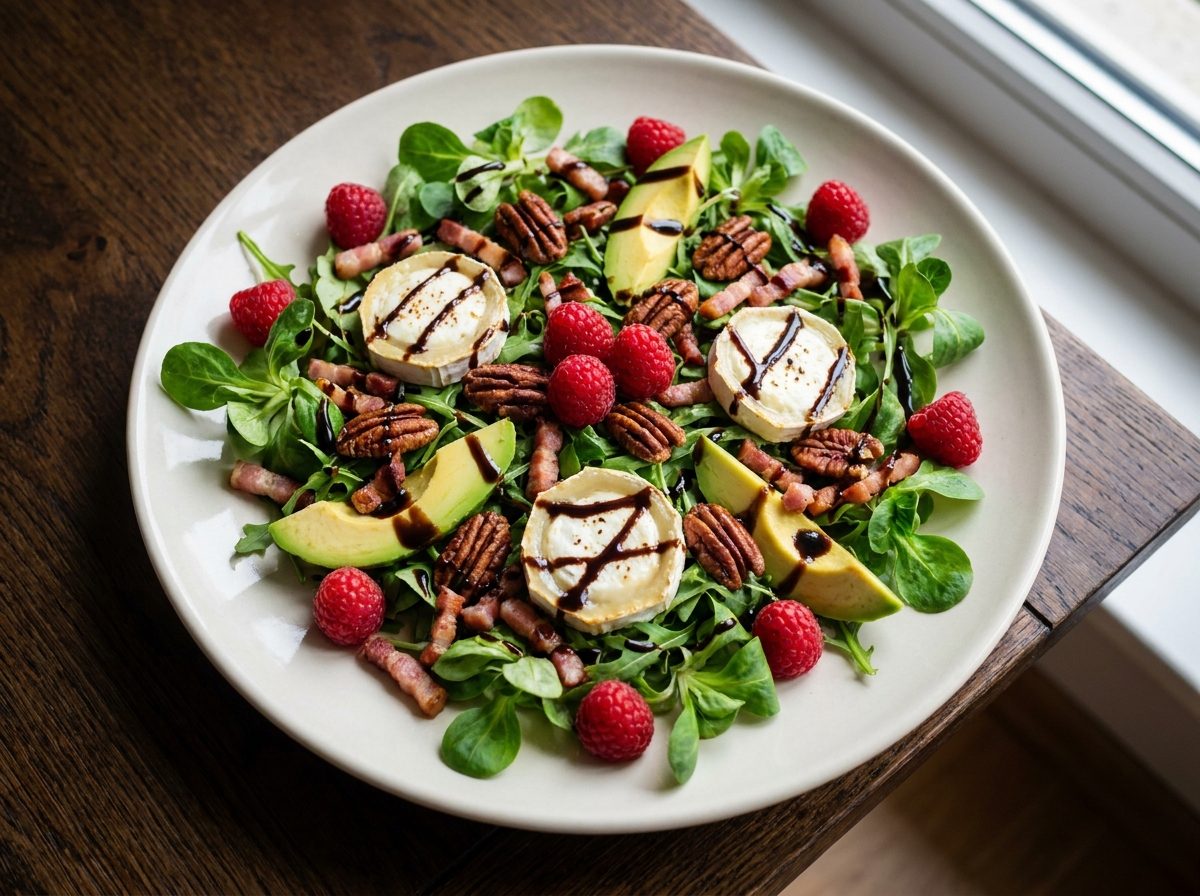 Keto Feestelijke Salade met Geitenkaas en Pecannoten