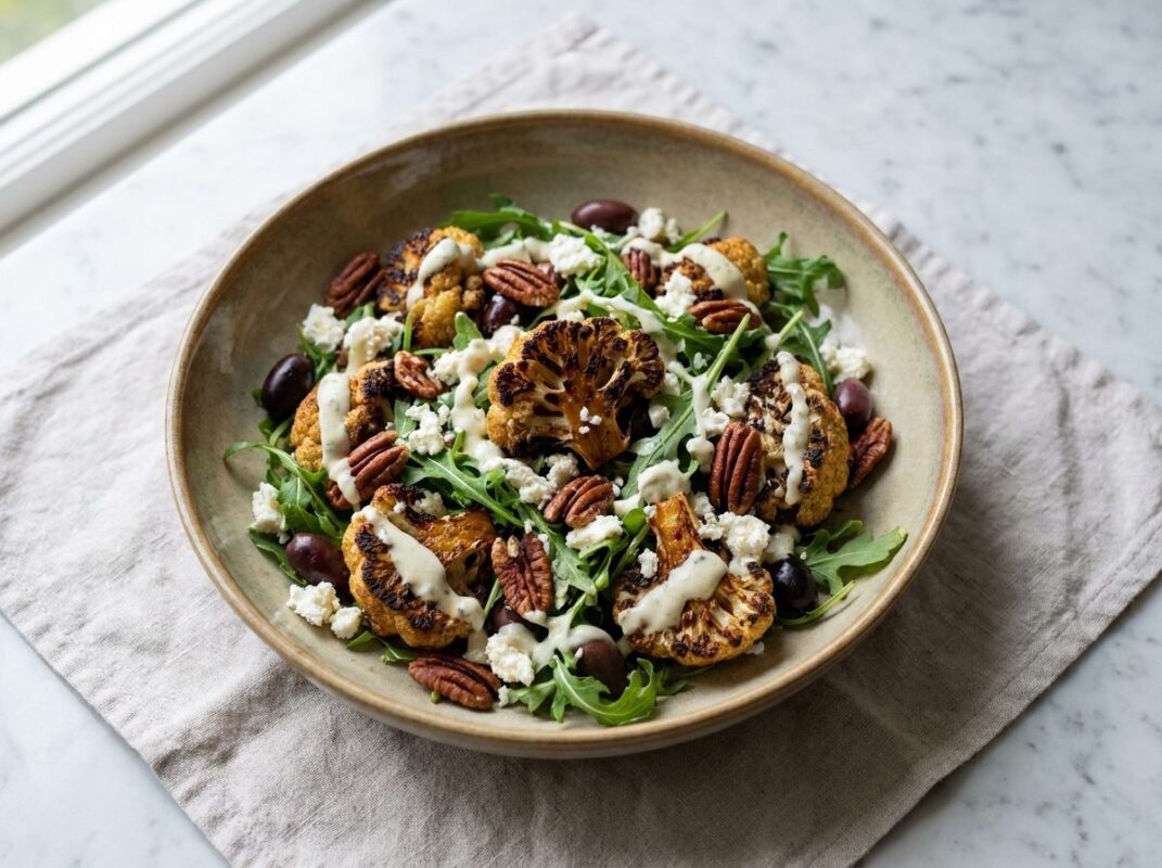 Geroosterde Bloemkoolsalade met Pecannoten en Feta