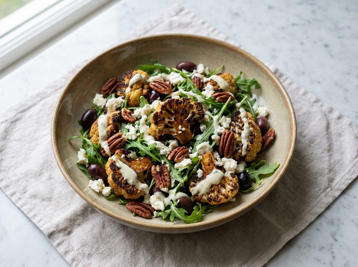 Geroosterde Bloemkoolsalade met Pecannoten en Feta