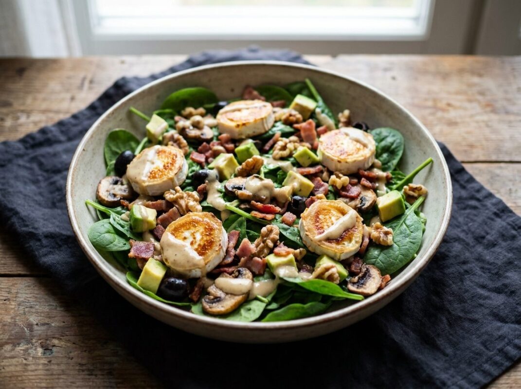 Keto Spinaziesalade met Geitenkaas en Walnoot