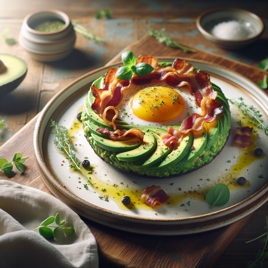 Avocado-Ei met Spek: Een Keto Ontbijt Recept