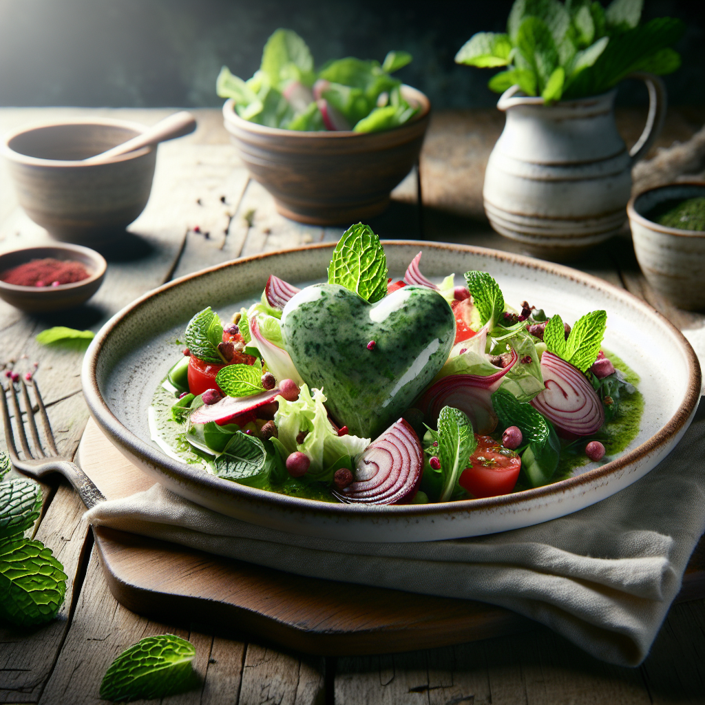 Hartjes Salade met Verfrissende Munt Dressing