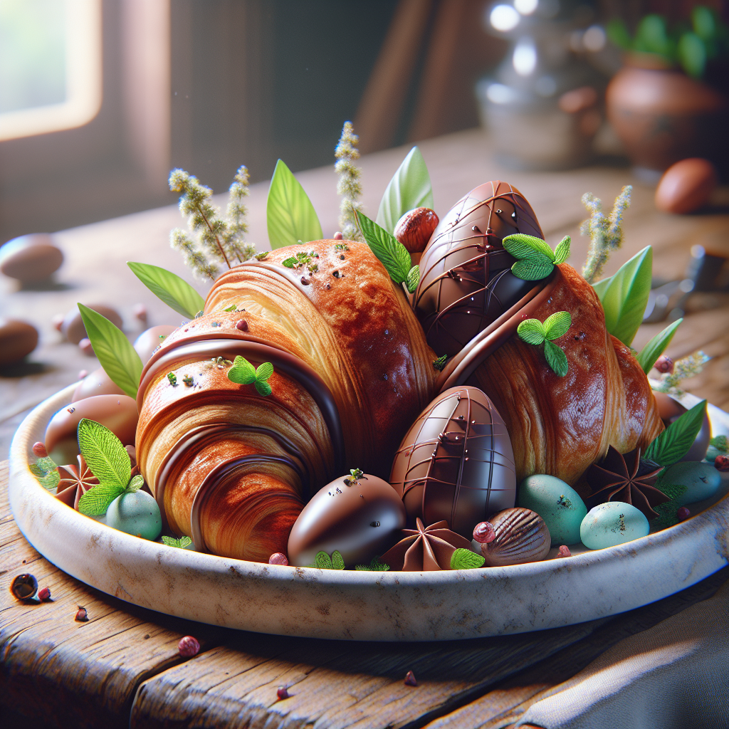 Keto Chocolade Paasei Croissantjes