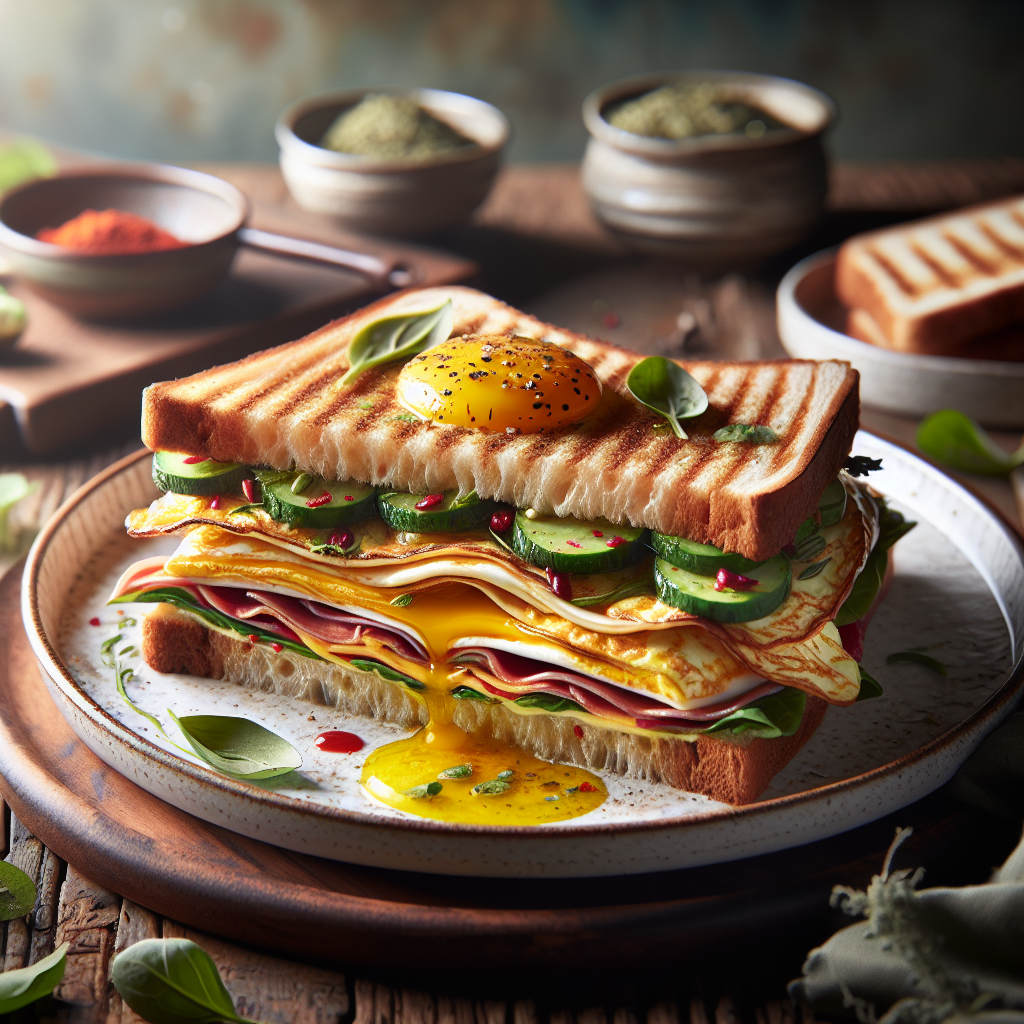 Keto Club Sandwich met Omelet