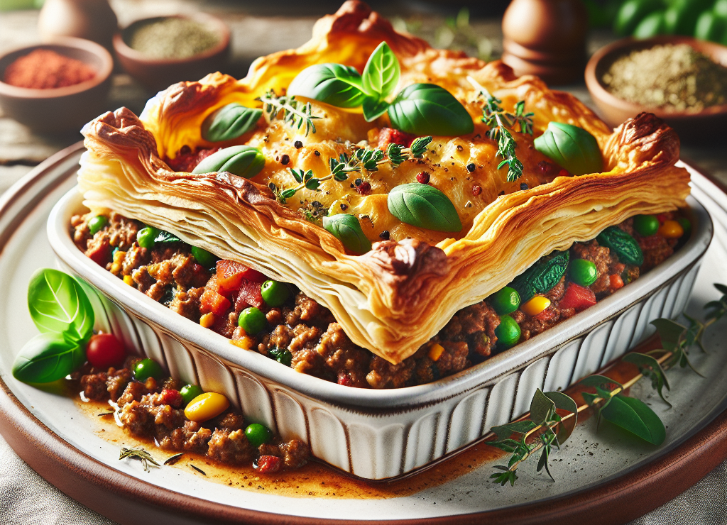 Keto Ovenschotel met Gehakt en Bladerdeeg Alternatief
