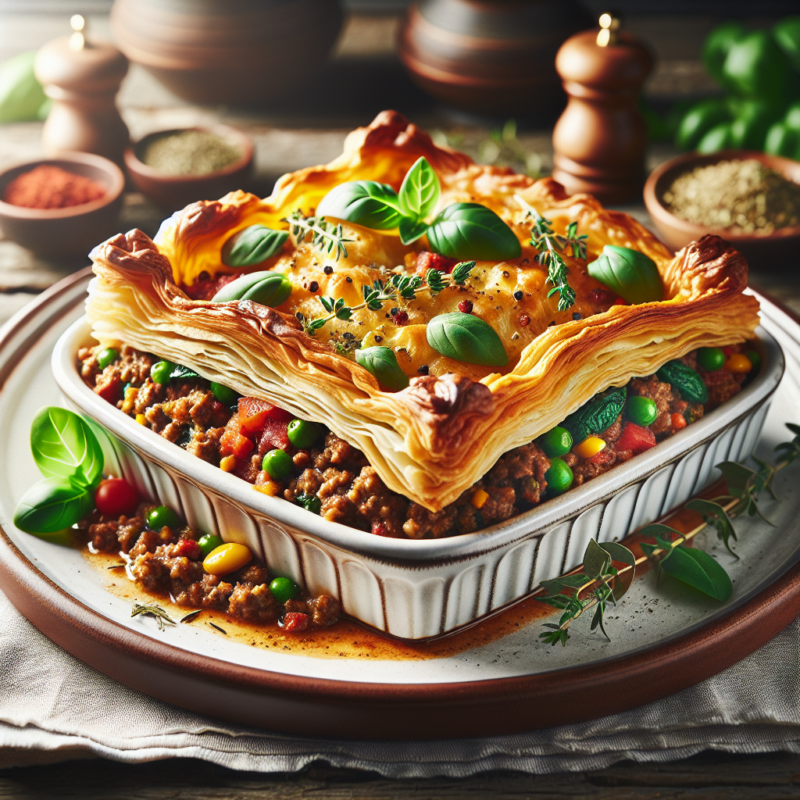 Keto Ovenschotel met Gehakt en Bladerdeeg Alternatief