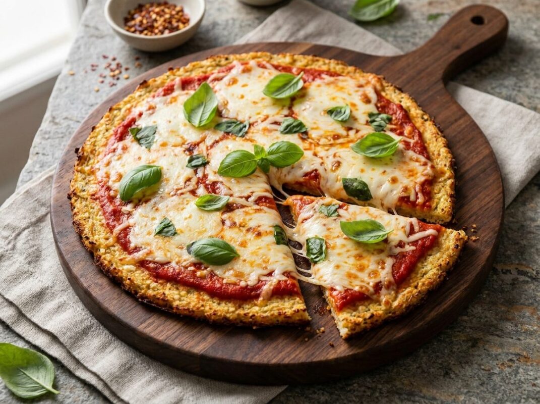 Keto Pizza met Bloemkoolbodem